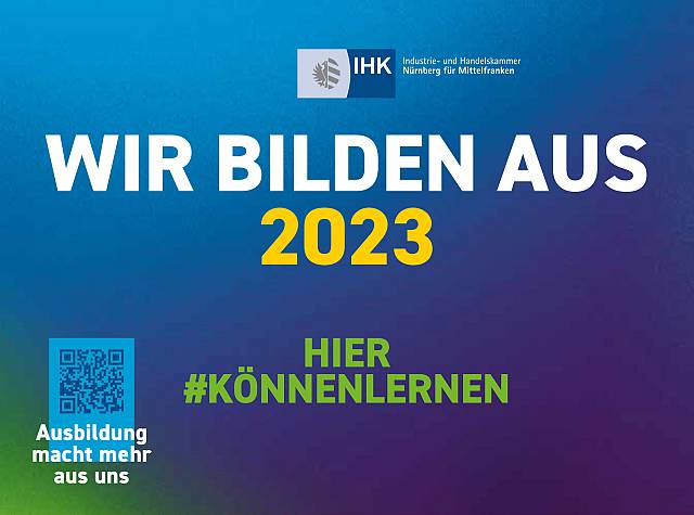 Anerkannter Ausbildungsbetrieb der IHK Nürnberg 2023