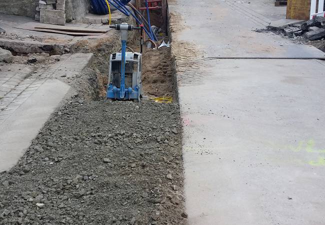 Straßenarbeiten Leitungsverlegung Wiedersbach